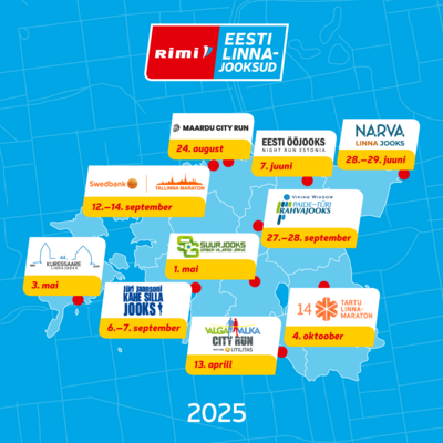 Rakvere ja Maardu jooksupeod kuuluvad 2025. aastal nii Linnadžungli kui Eesti Linnajooksude sarja
