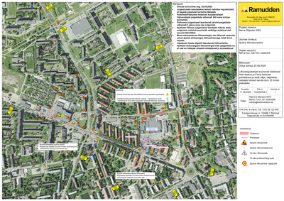 Narva Ööjooksu liiklusskeem 20.09.25