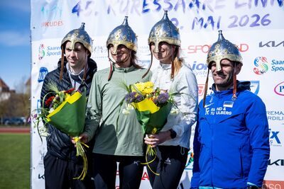 Kuressaare Linnajooksu võitjad 2026. Foto Sander Ilvest