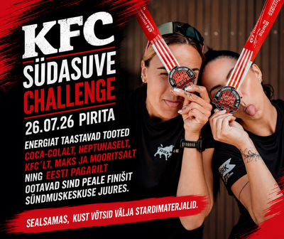 Energiat taastav kinkekott sündmuskeskusest (Merivälja tee 3) ka sel korral. Peale finišit