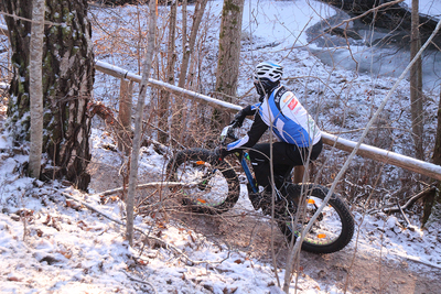 Rattur ja Fatbike Rõuges Ööbikuoru singleid testimas. Foto: Külli Leola, Võrumaa Spordiliit