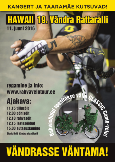 Hawaii 19. Vändra Rattaralli poster
