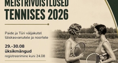 Alanud on registreerimine Järvamaa 2026 .a  meistrivõistlustele tennises